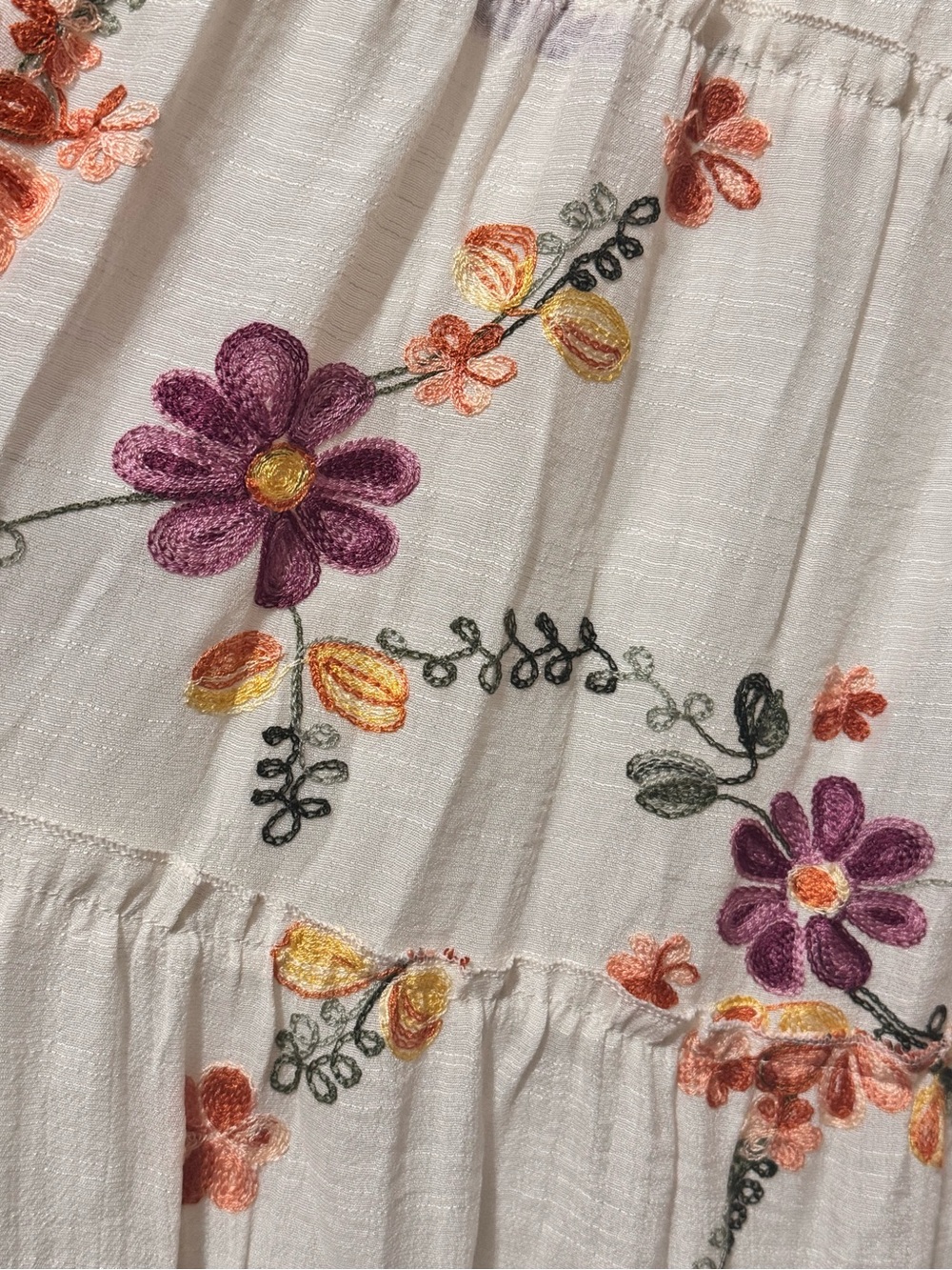 KINDRED Petite Floral Tiered Maxi Dress XLP 19” p2p Cream Multi $88 Retail 
NWT - Picture 7 of 12